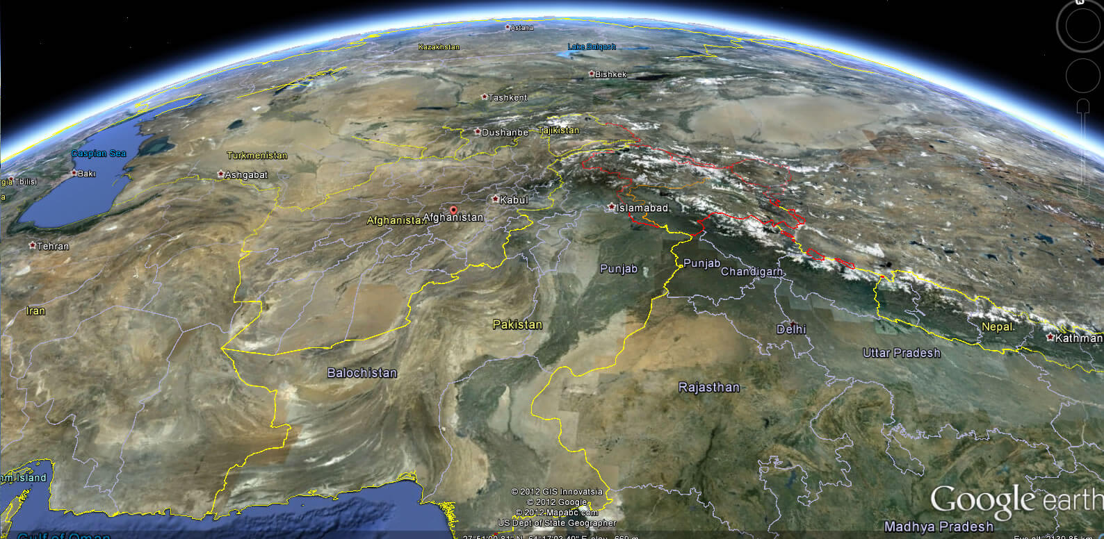 Afghanistan Map and Afghanistan Satellite Image