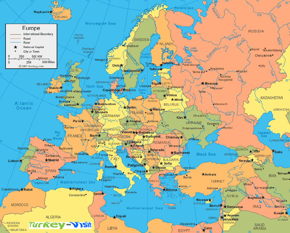 Map of Europe - Europe Map