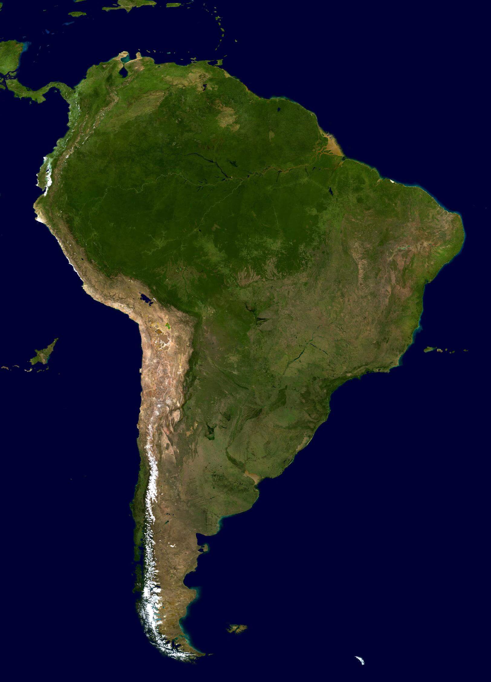 Indigenous Colonial Domains Map South America