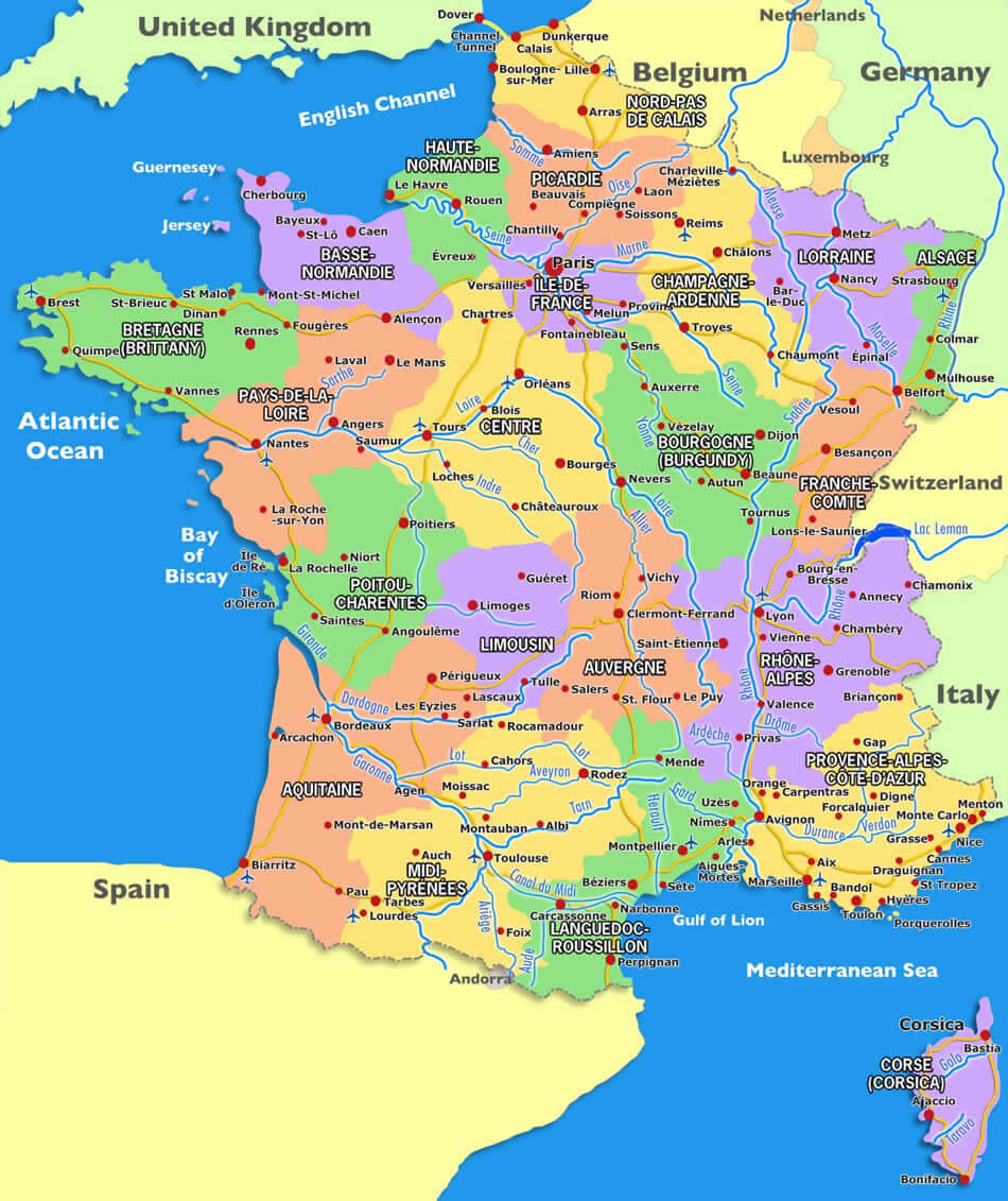 France Earth Map