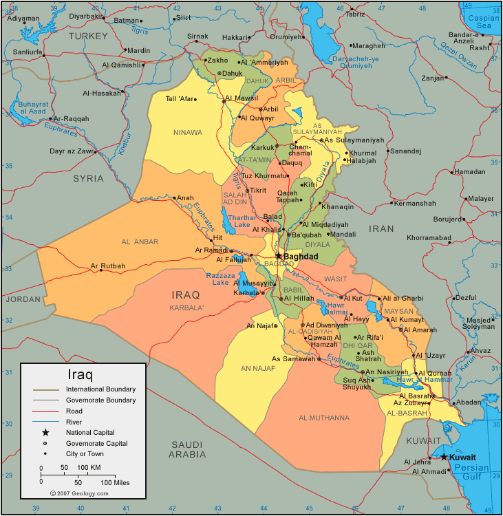 Irak Mapa