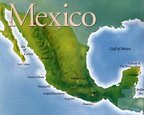 Mexico Map And Mexico Satellite Images