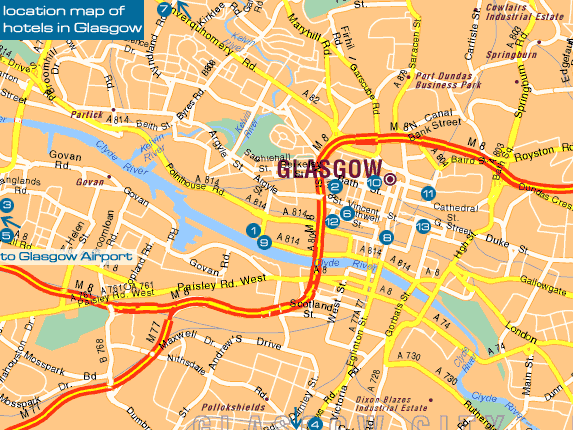 Glasgow Map and Glasgow Satellite Image