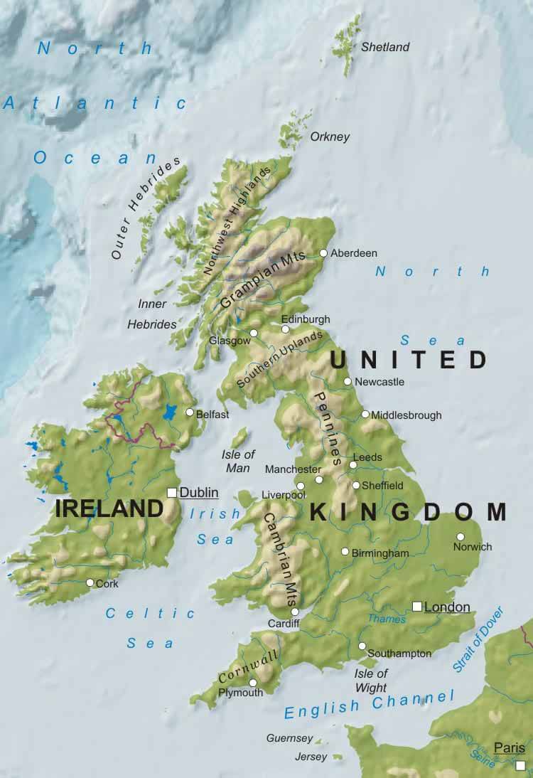 United Kingdom Map and United Kingdom Satellite Images