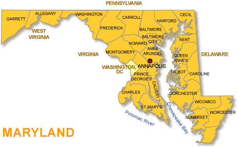 Maryland Baltimore Map