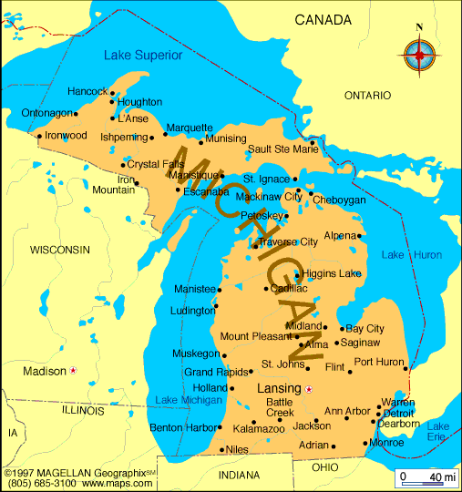 Ann Arbor Michigan Map