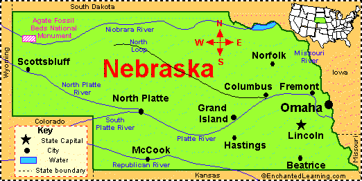 Alphabetical list of Nebraska Cities