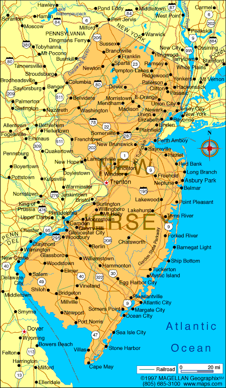 Trenton New Jersey Map 7700