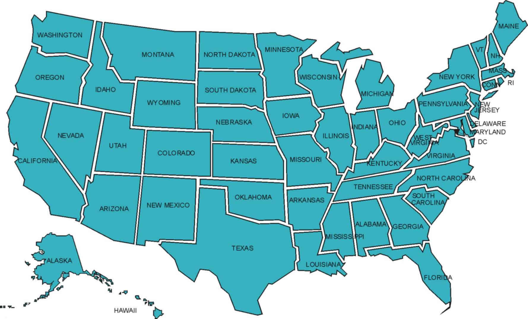 USA United States Map