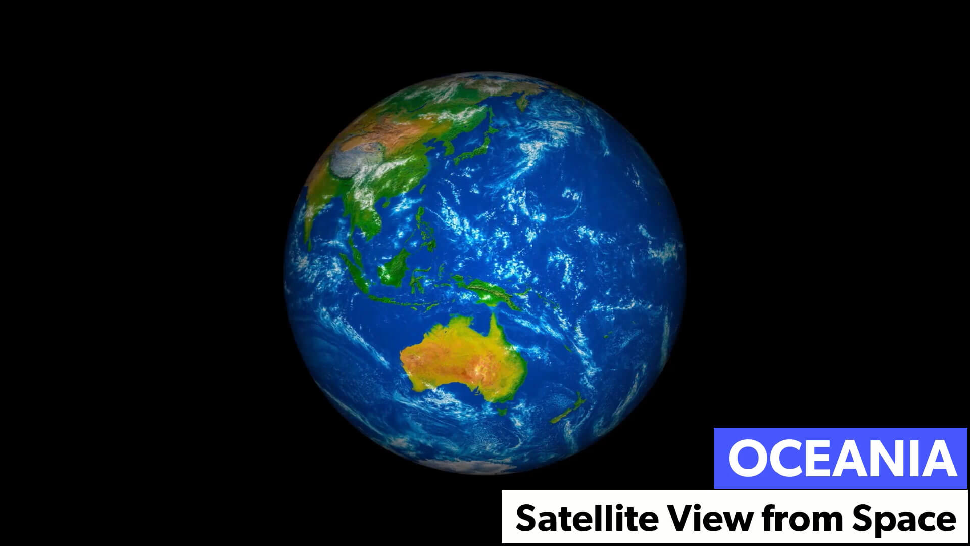 Oceania and Australia Satellite Views from Space 1