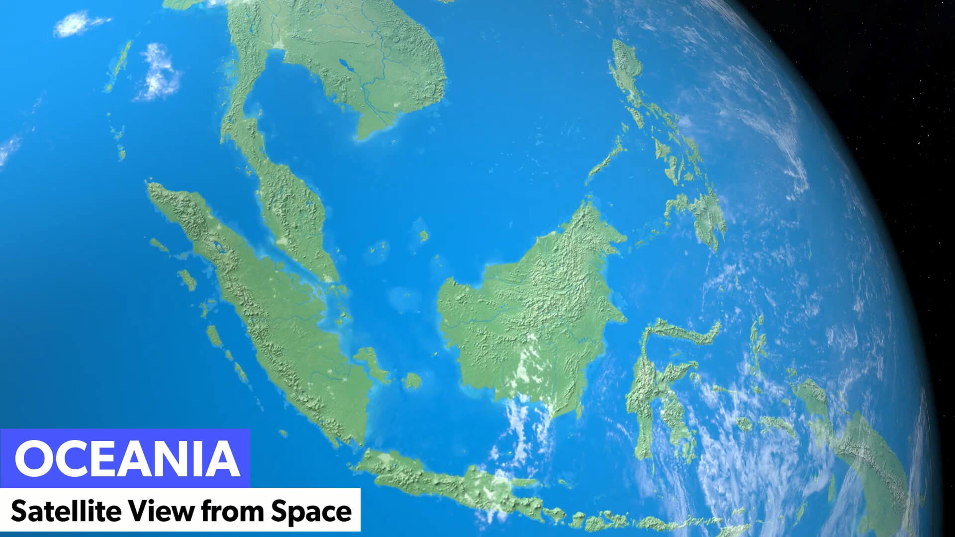 Oceania and Australia Satellite Views from Space 1