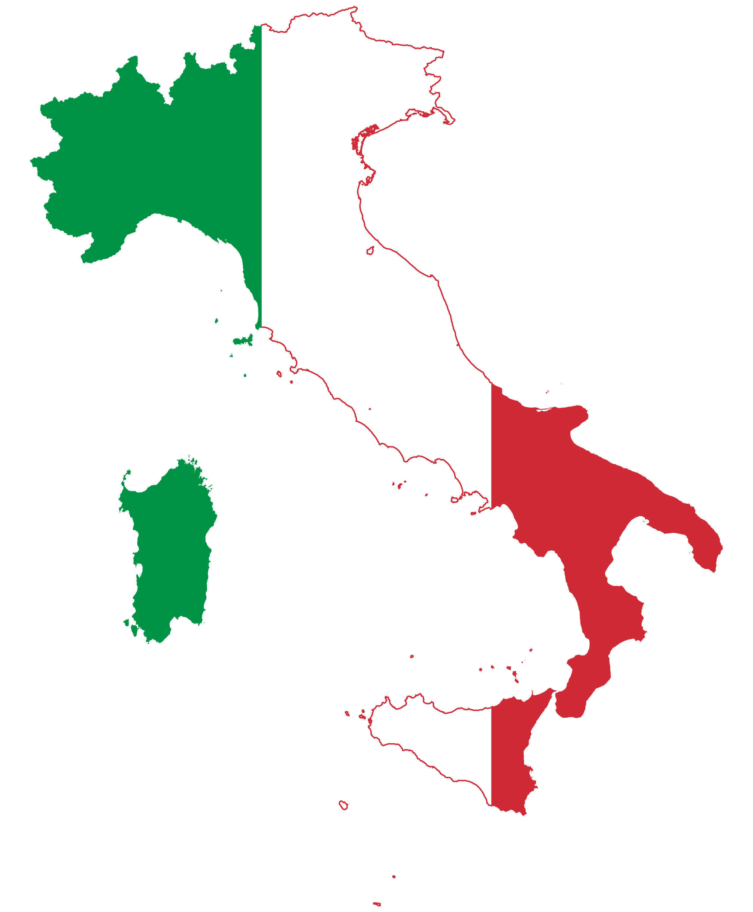 Italy Flag Map