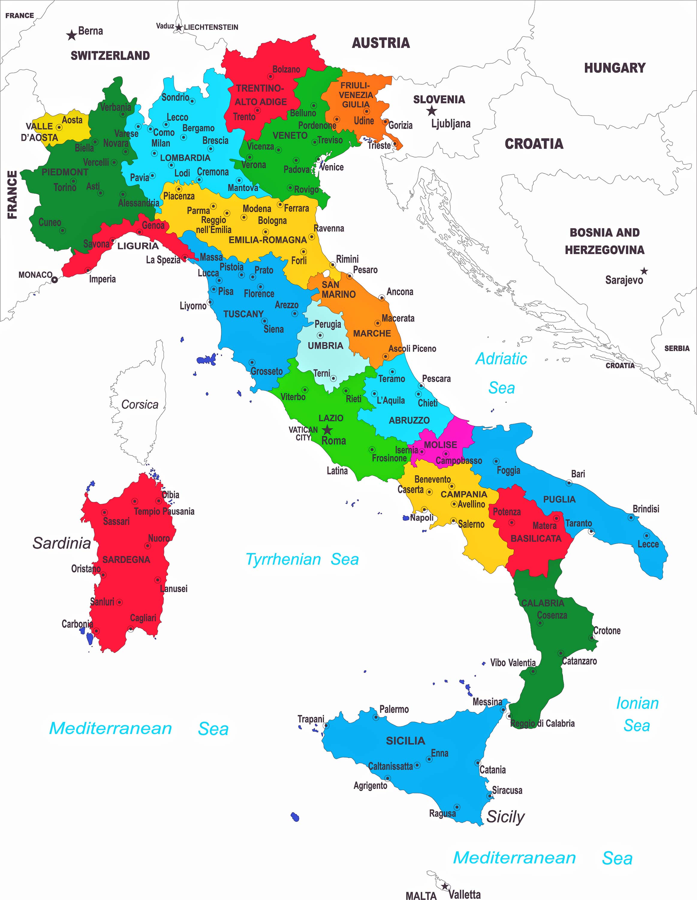 Italy Political Map