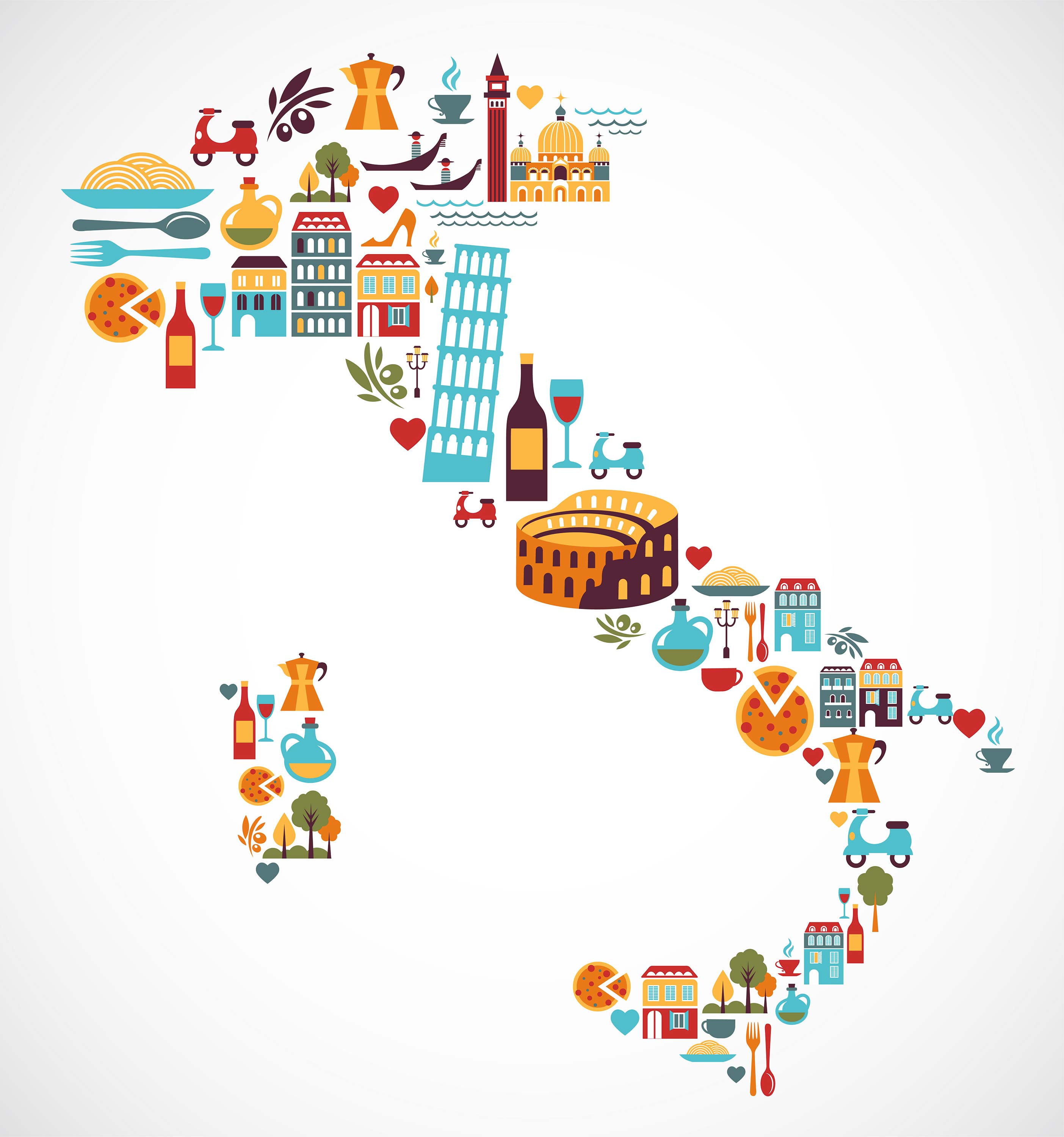 Italy Travel Map