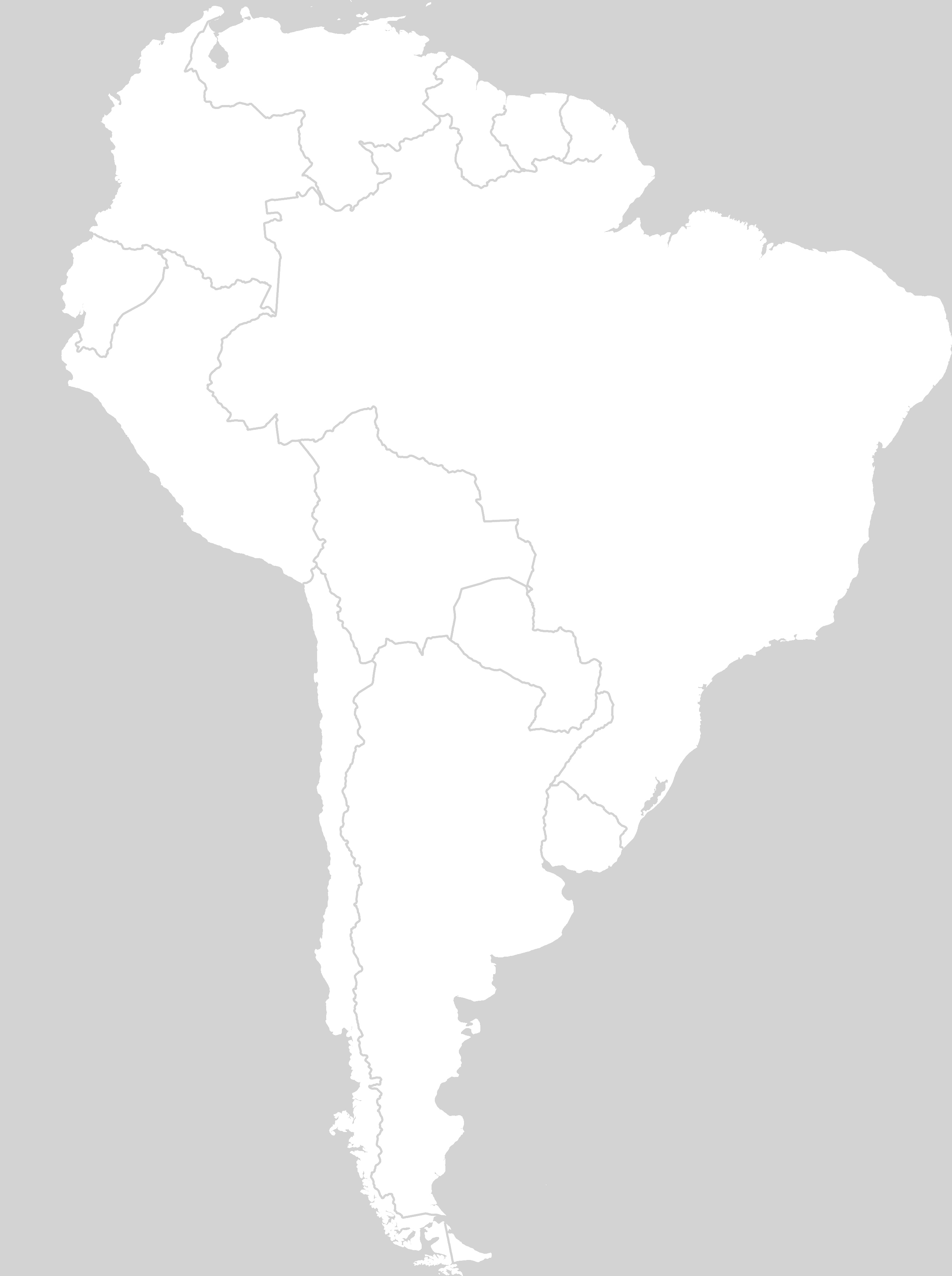 South America Blank Map