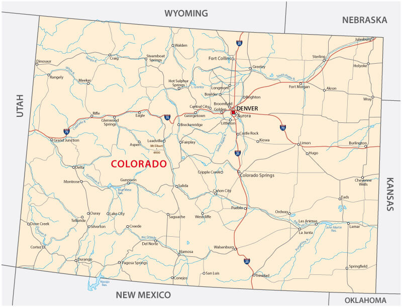 Colorado Map and Colorado Satellite Images