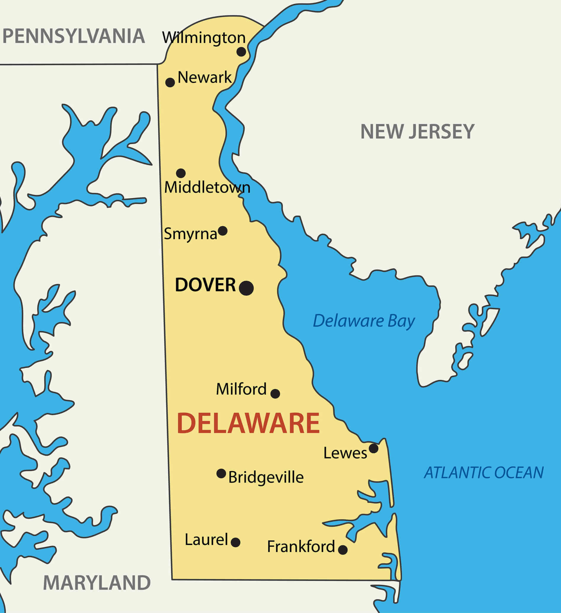 Delaware Map - United States