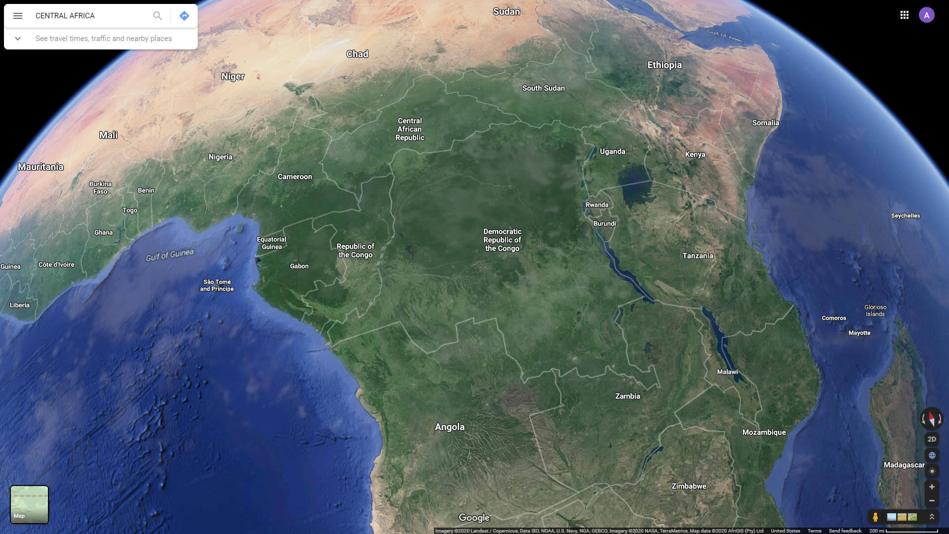 Africa Satellite Map