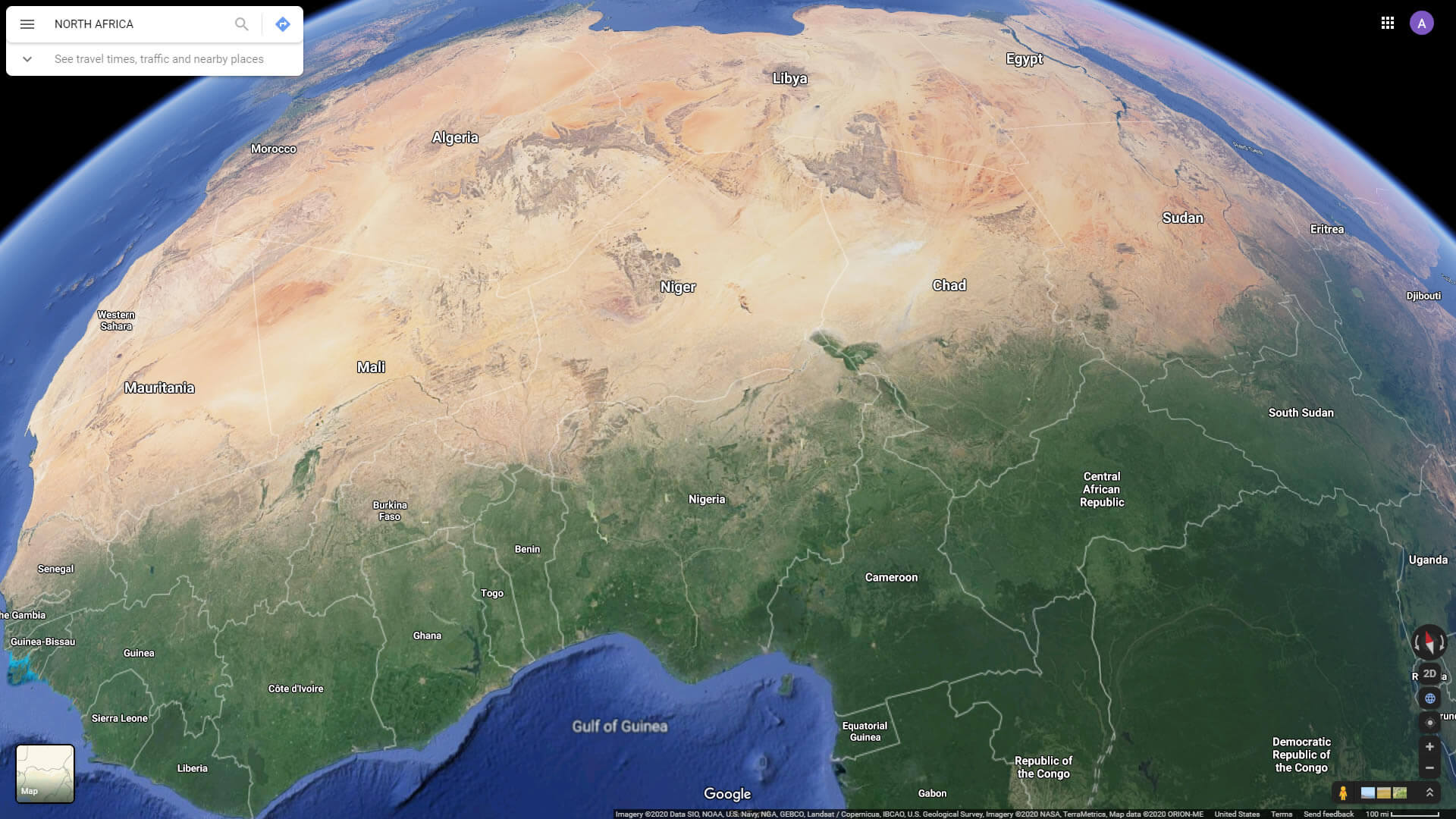 Africa Satellite Map