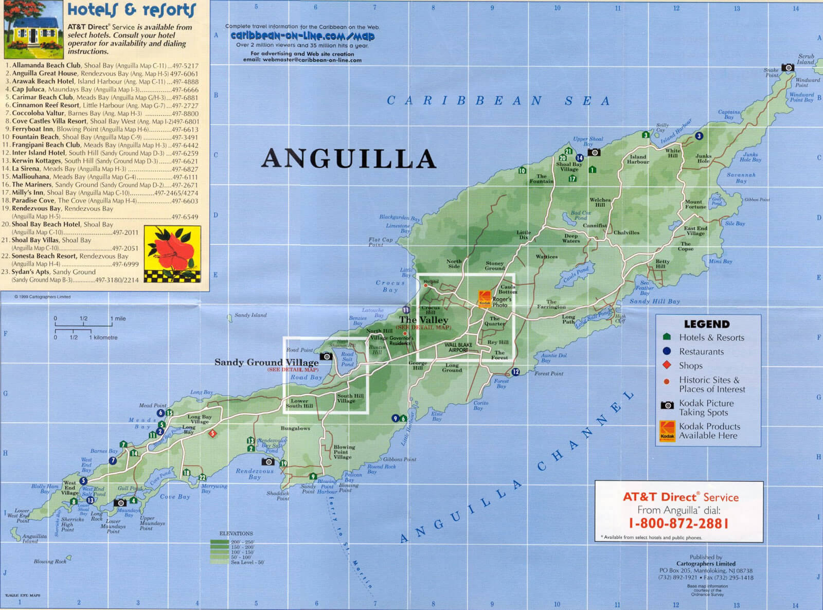 Anguilla Map and Anguilla Satellite Images