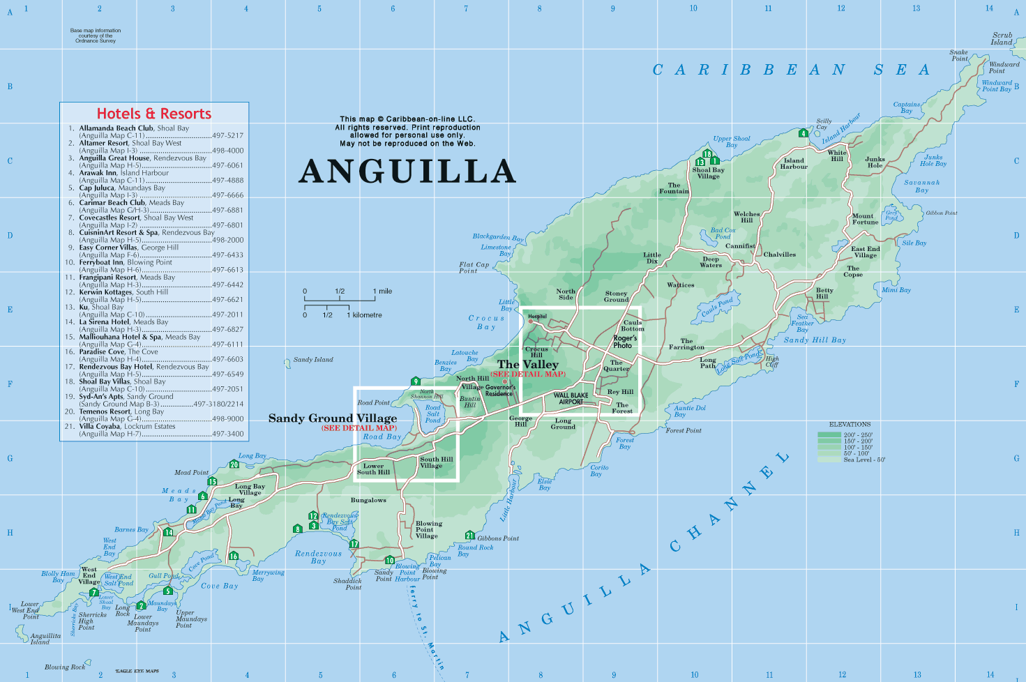 Anguilla Map And Anguilla Satellite Image