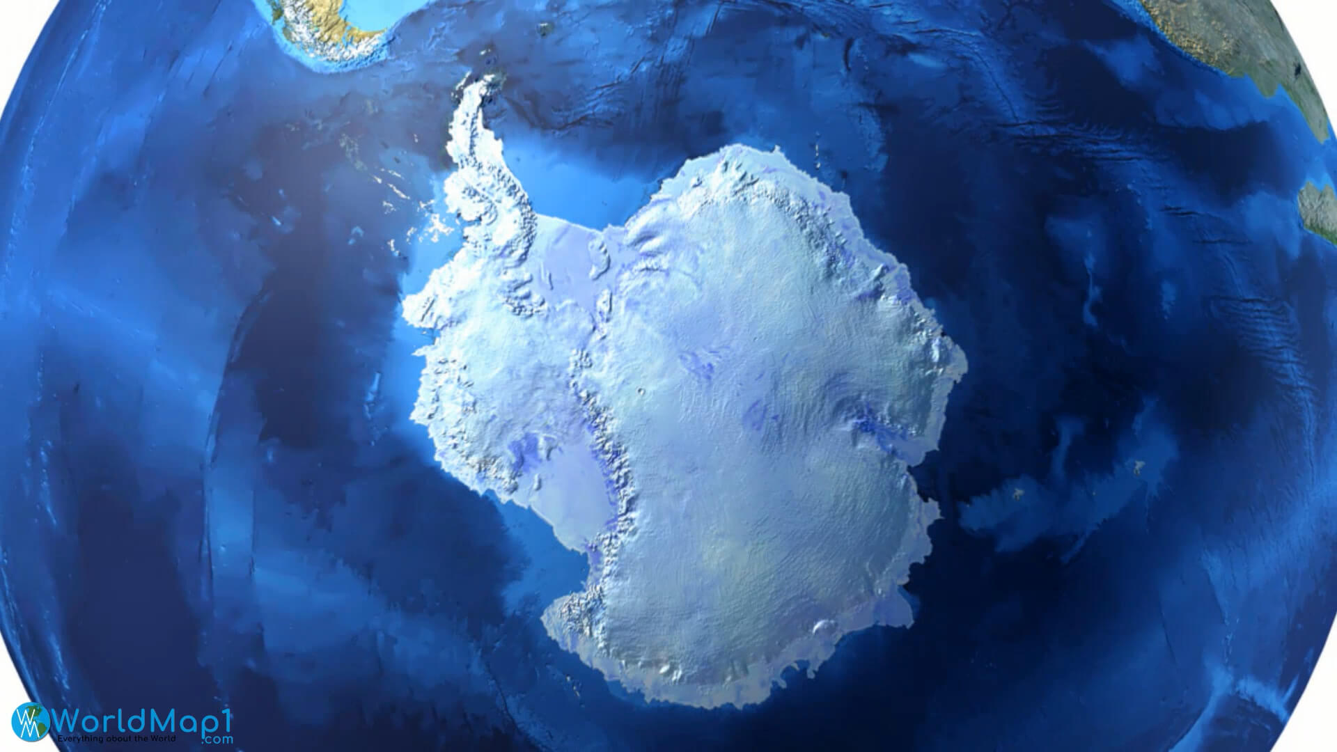 Antarctica and The Poles Maps, Satellite Views from Space 3