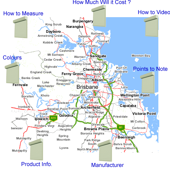 Brisbane Map and Brisbane Satellite Image