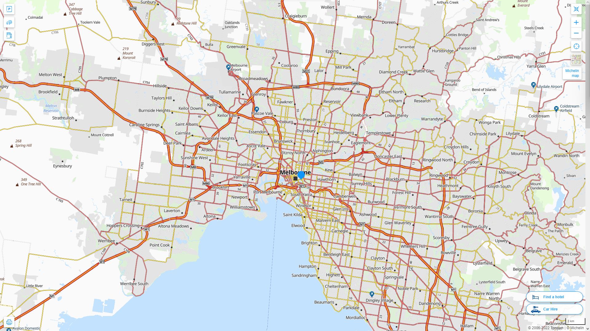 Melbourne Map - Australia