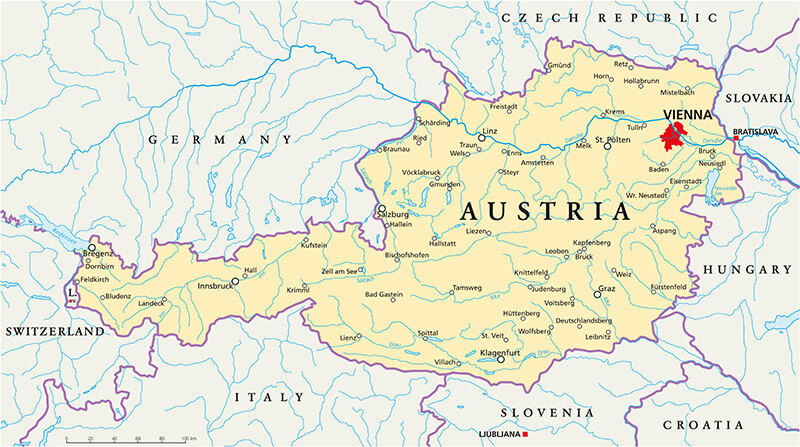 Austria Political Map