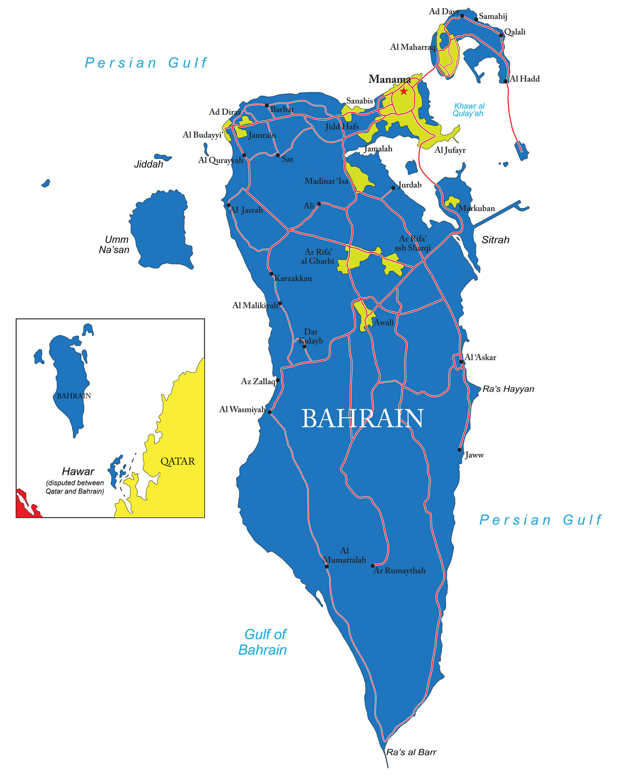 Bahrain Map