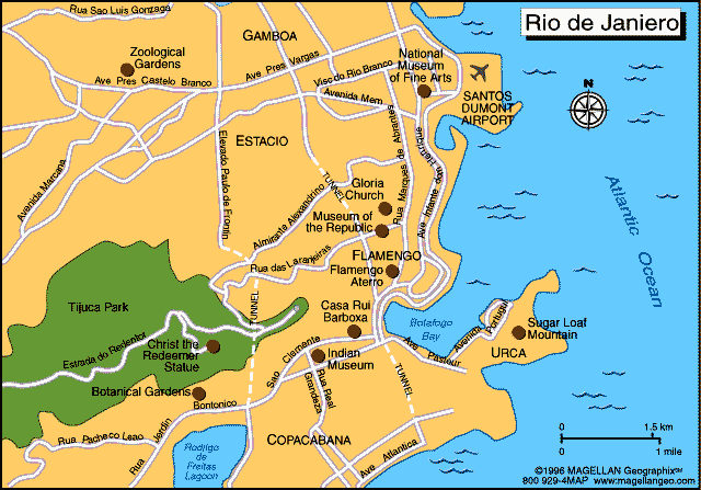 Rio de Janeiro Map and Rio de Janeiro Satellite Image