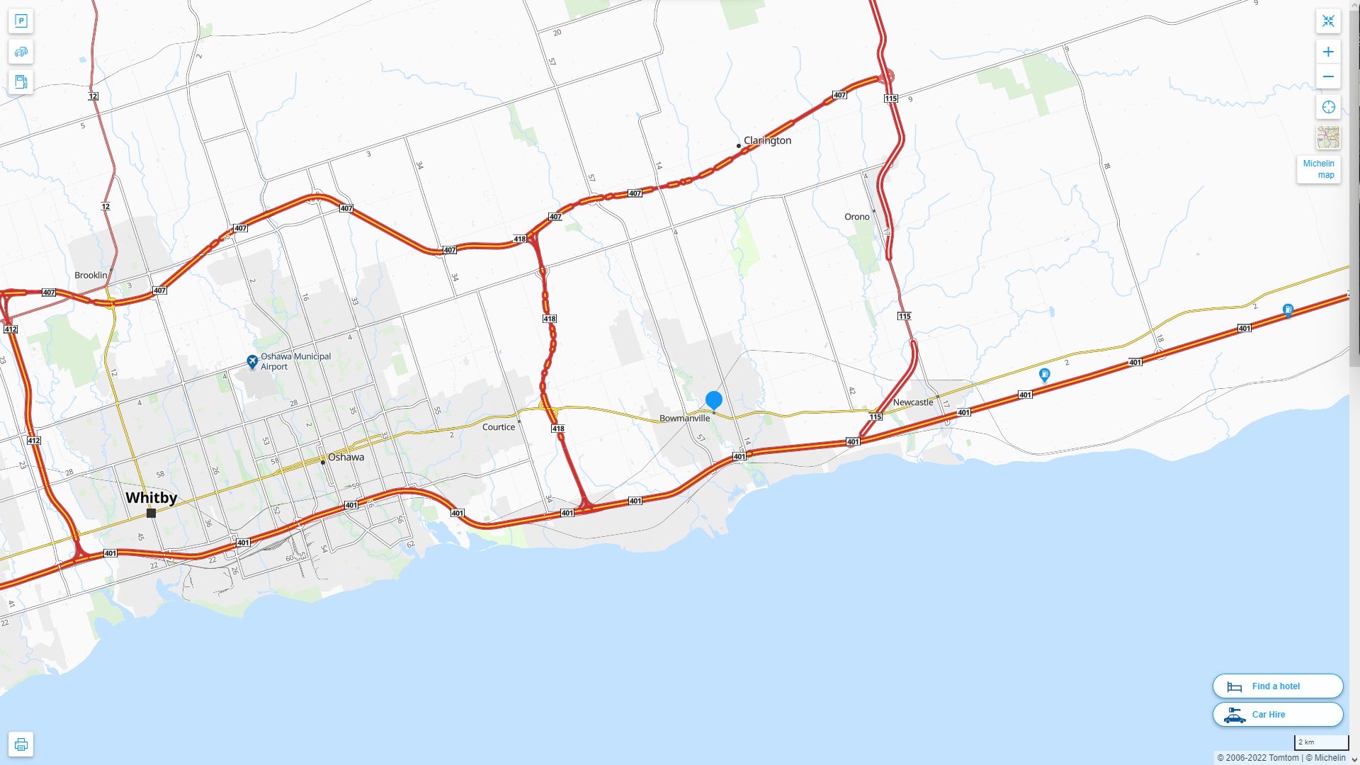 Bowmanville Map and Bowmanville Satellite Images