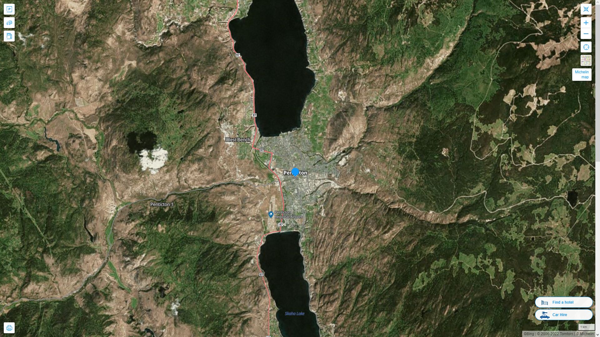 Penticton Map - Canada