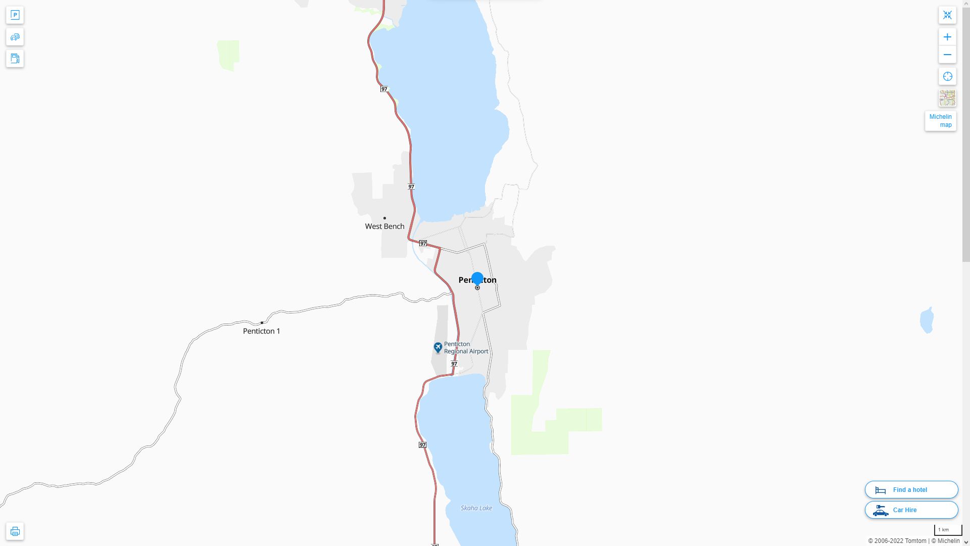 Penticton Map - Canada