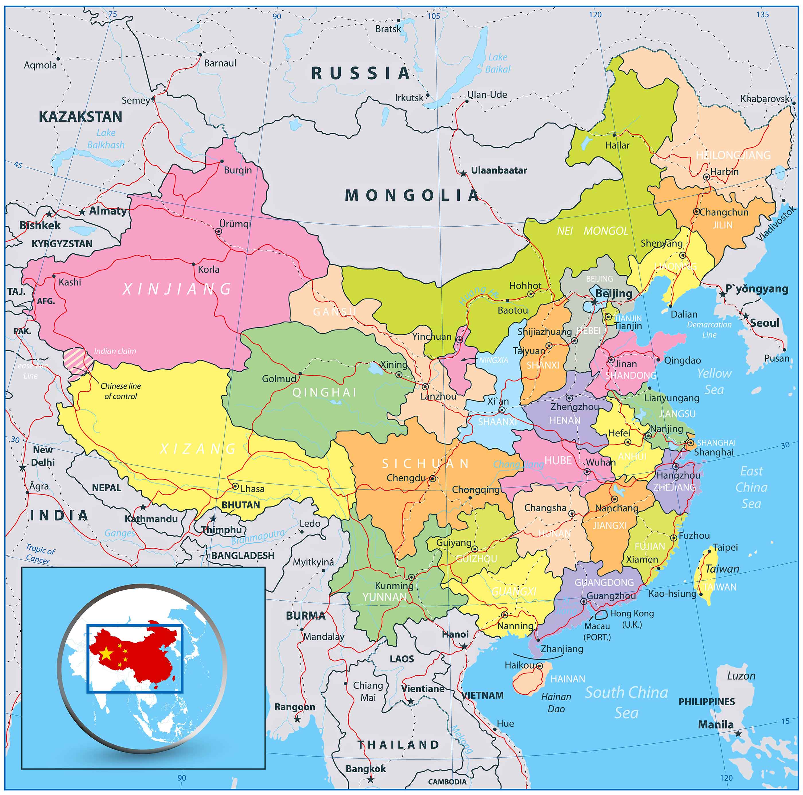 China Political Map