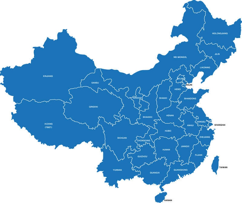 China Blank Map