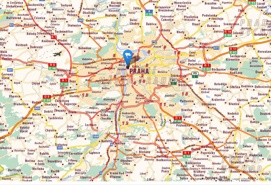 Praha Map and Praha Satellite Image