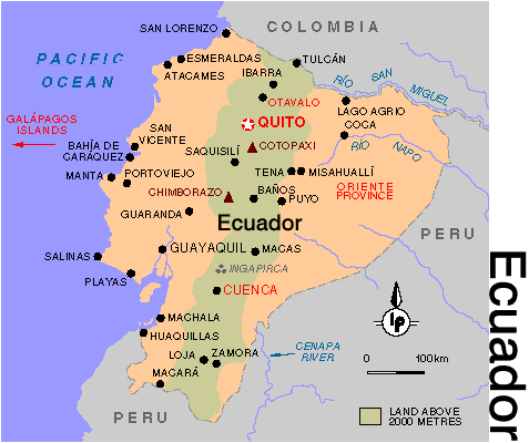 Ecuador Map - Ecuador