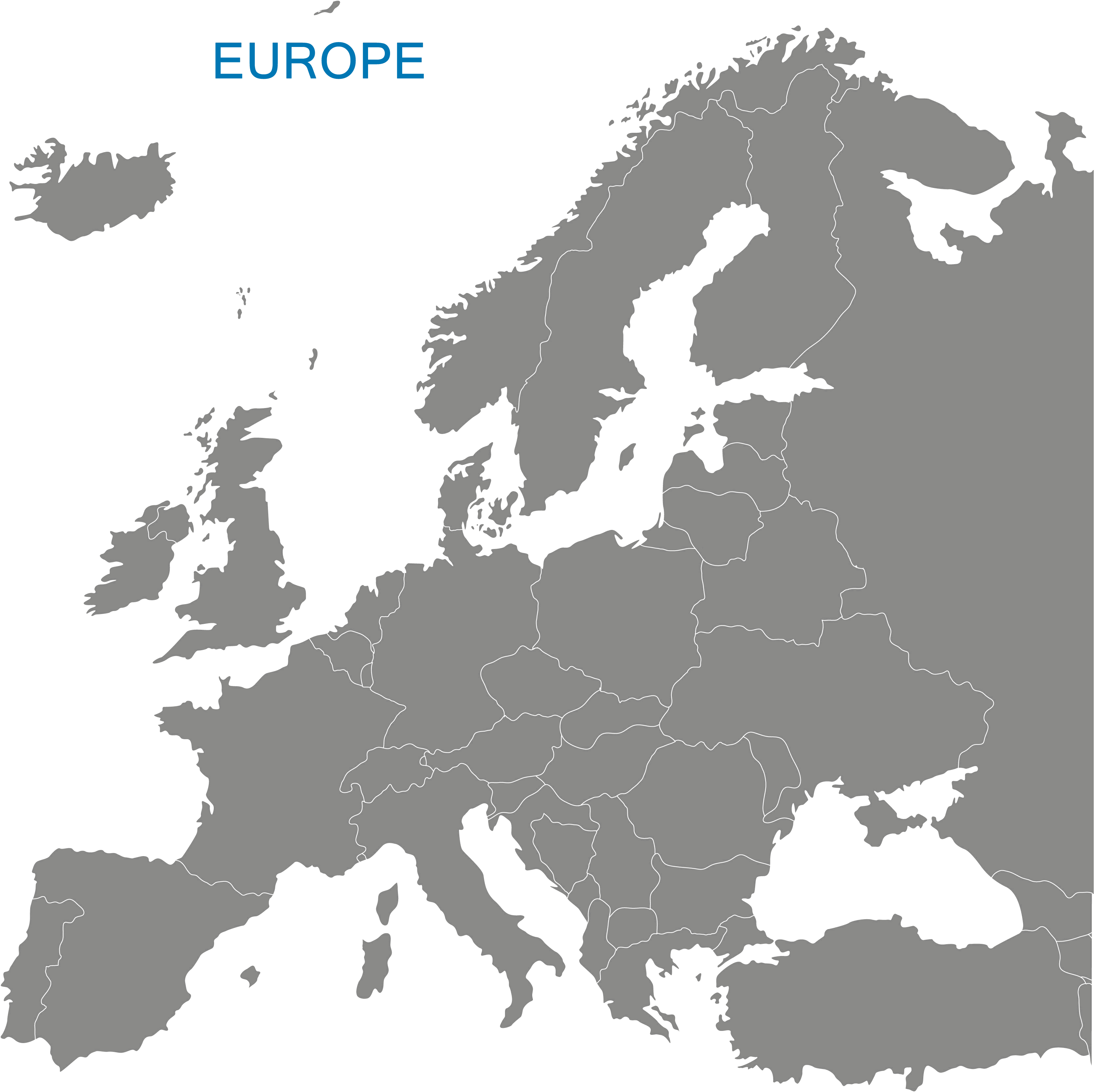 Blank Map of Europe