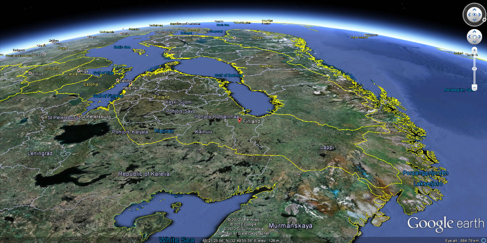 Finland Map and Finland Satellite Images