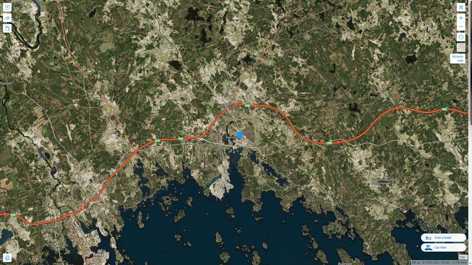 Hamina Map and Hamina Satellite Image