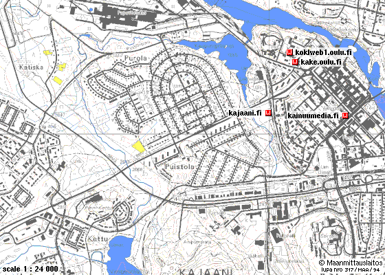 Kajaani Map and Kajaani Satellite Image