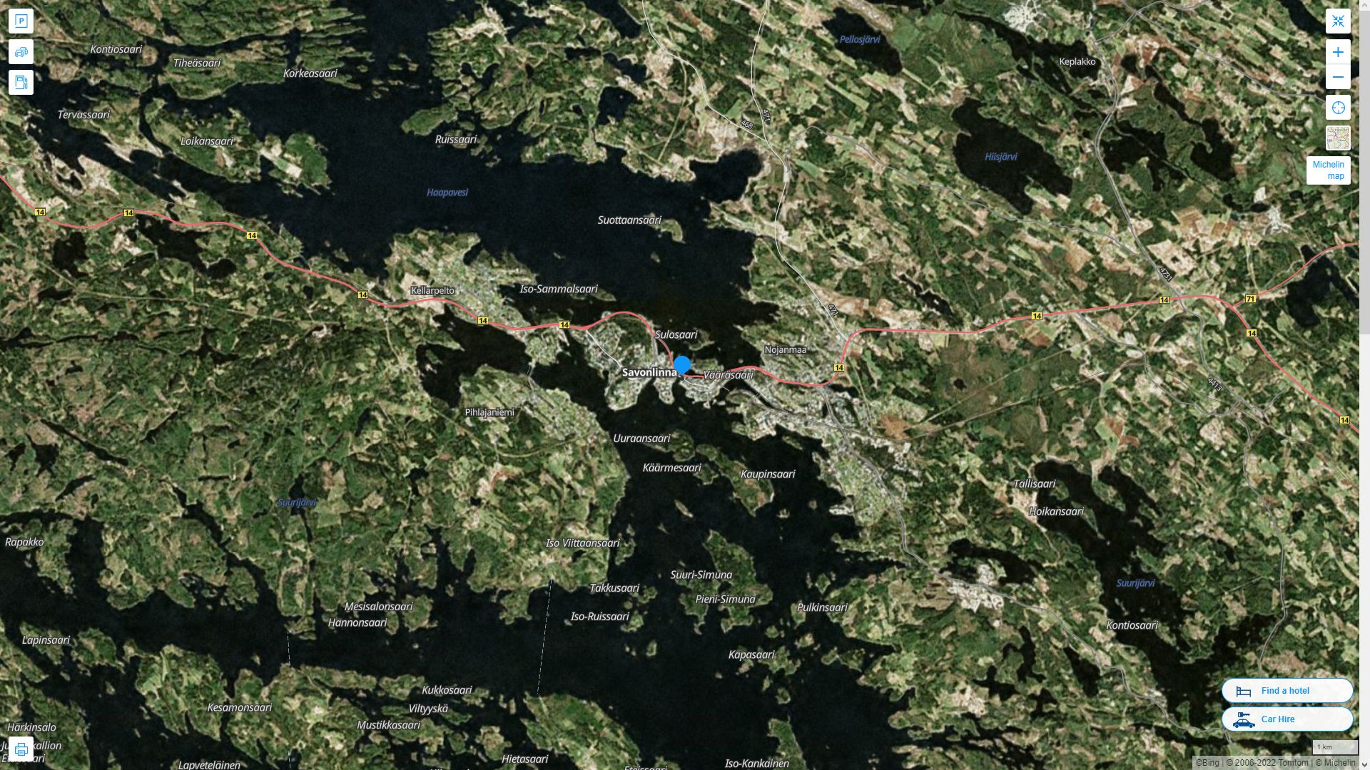 Savonlinna Map and Savonlinna Satellite Image