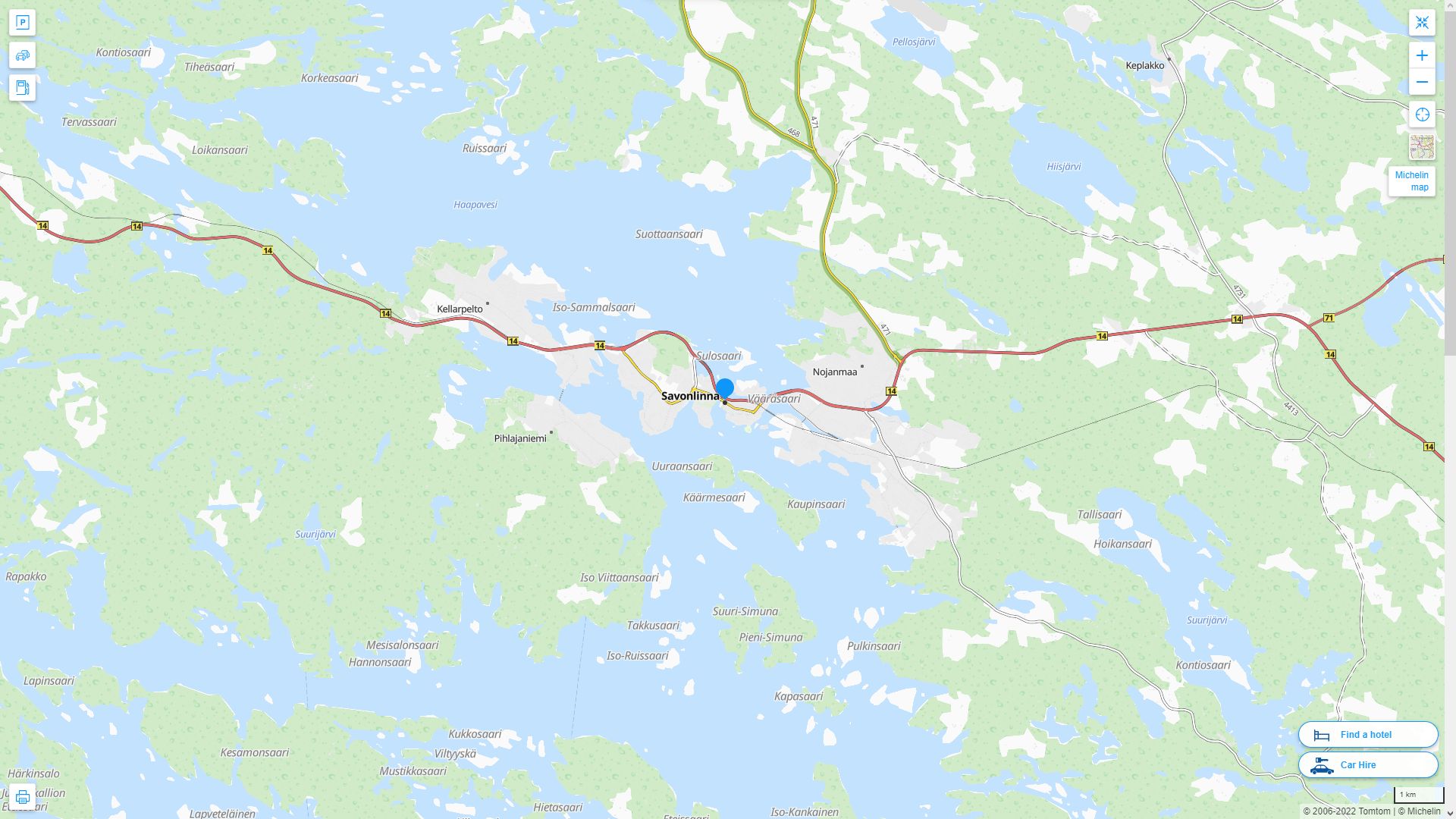 Savonlinna Map and Savonlinna Satellite Image