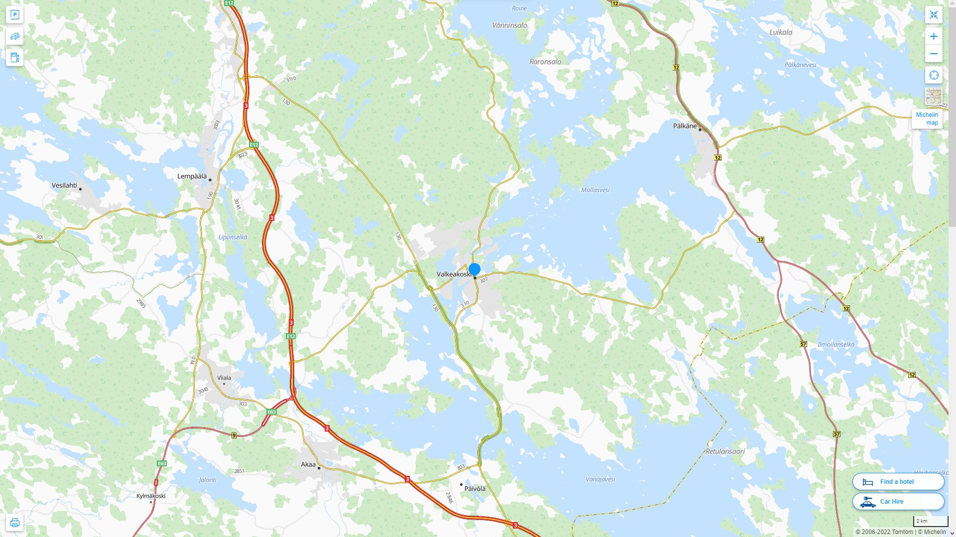 Valkeakoski Map and Valkeakoski Satellite Image