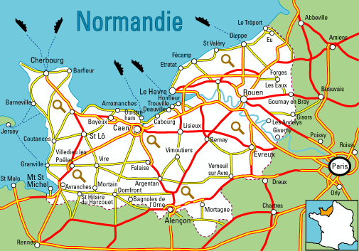 Rouen Map and Rouen Satellite Image