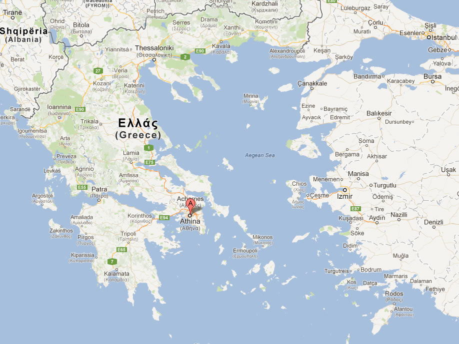 Athens Map and Athens Satellite Image