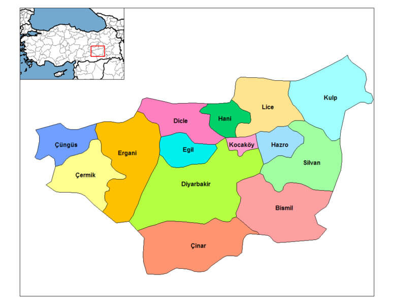 Diyarbakir Map and Diyarbakir Satellite Image