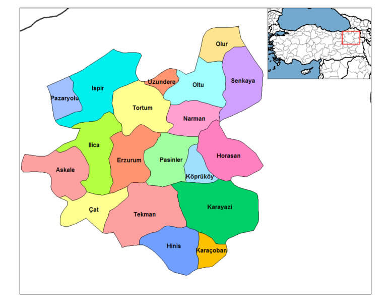 Erzurum Map and Erzurum Satellite Image