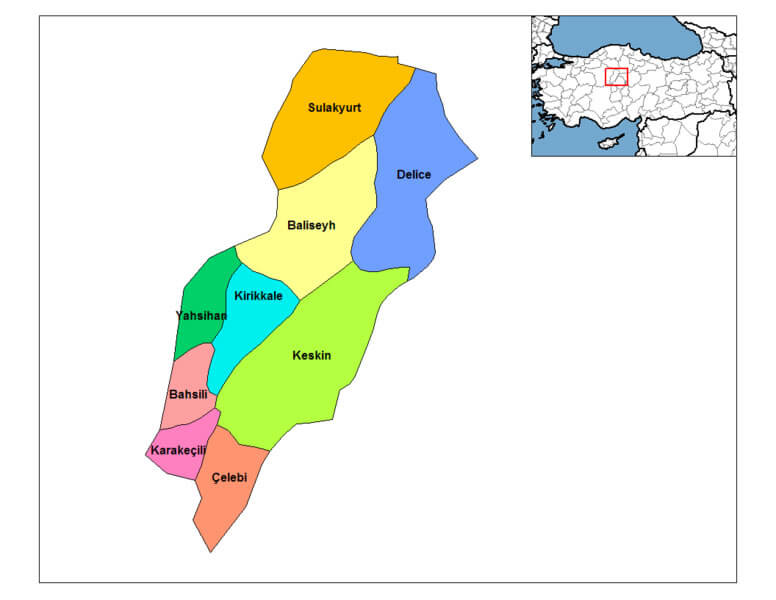 Kirikkale Map and Kirikkale Satellite Image